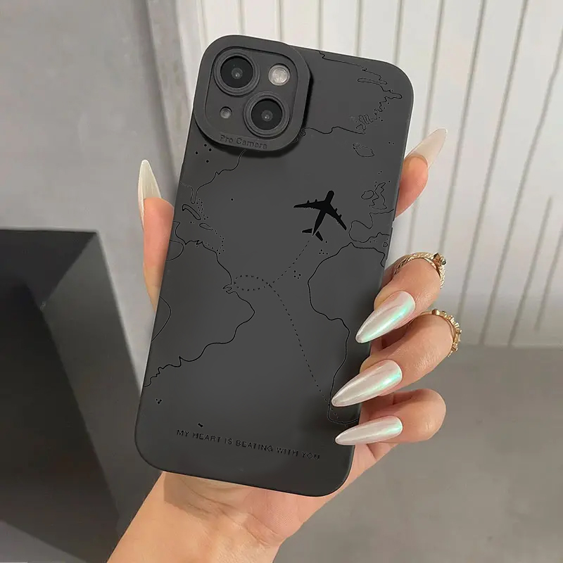 Samsung Galaxy A55 - Travel-nspired Airplane Route Design Phone Cases