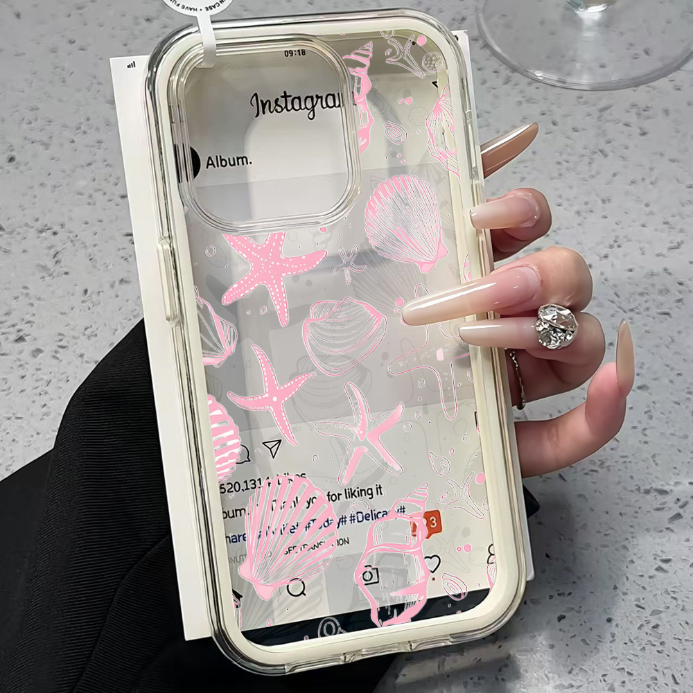 Summer Pink Seashell Clear Pho - Xo Phone Accessories review and price