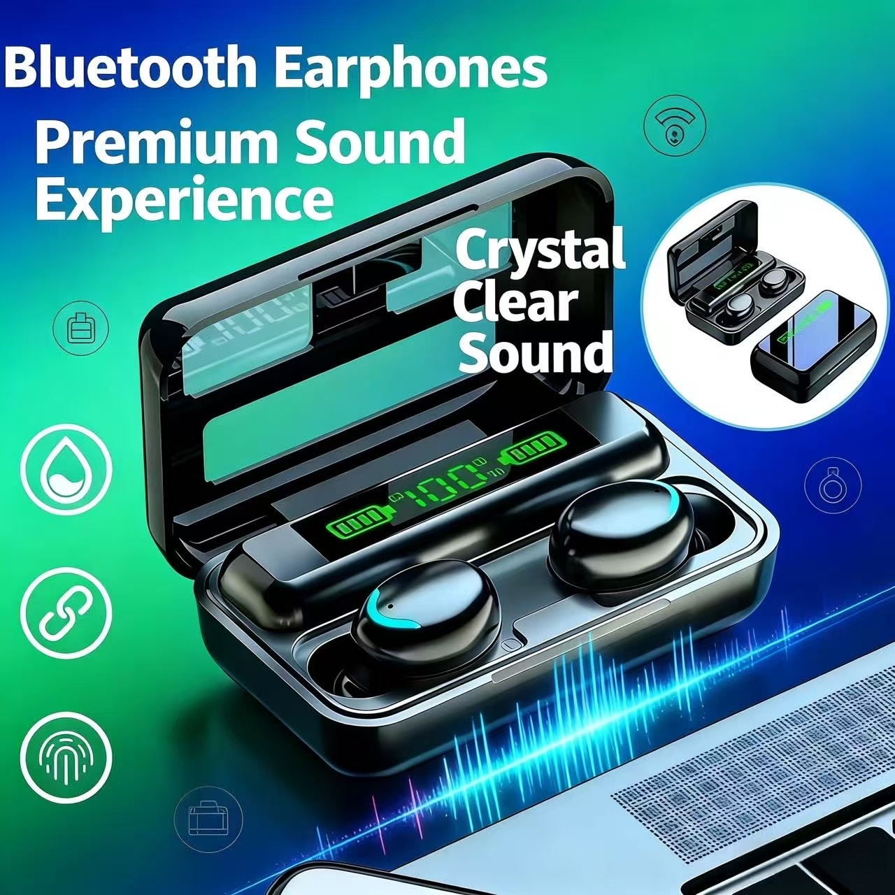 2026New F9 TWS wireless headph - Bluetooth Earphone Tws review and price