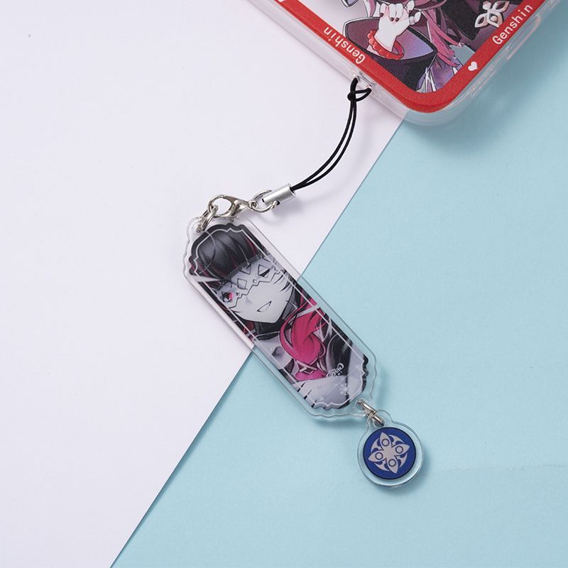 8pcs Anime Keychain Genshin Im - Phone Accessories Charms review and price