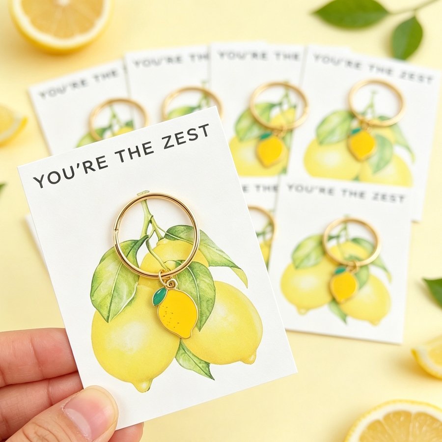 7 Chic Lemon Keychains, Includ - Phone Accessories Charms review and price