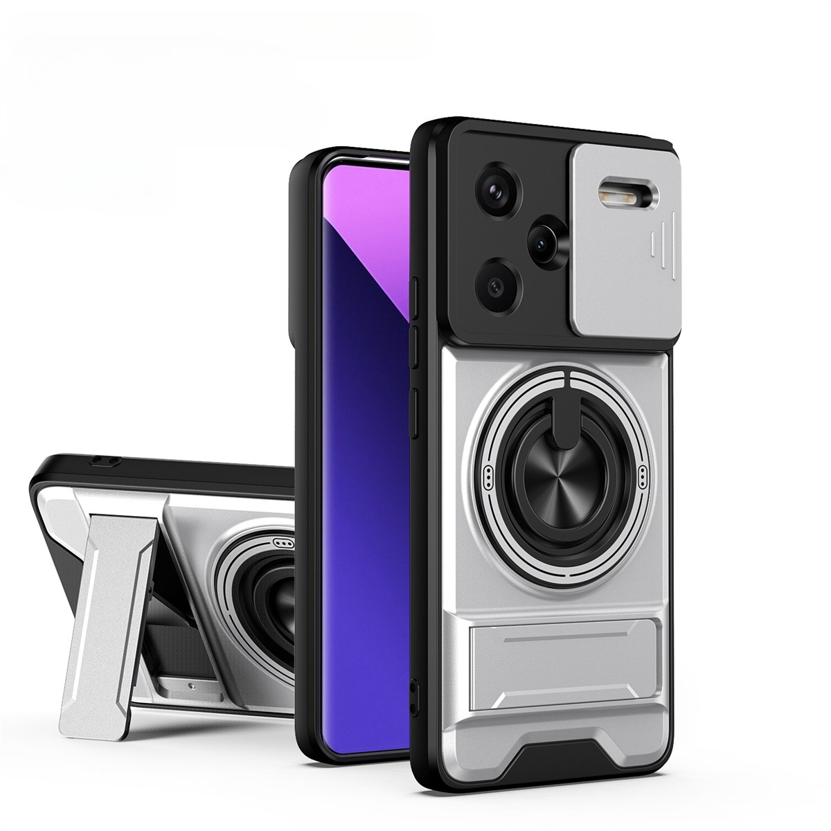 Lens Slide Camera Phone Case f - Phone Kickstand Ring review and price